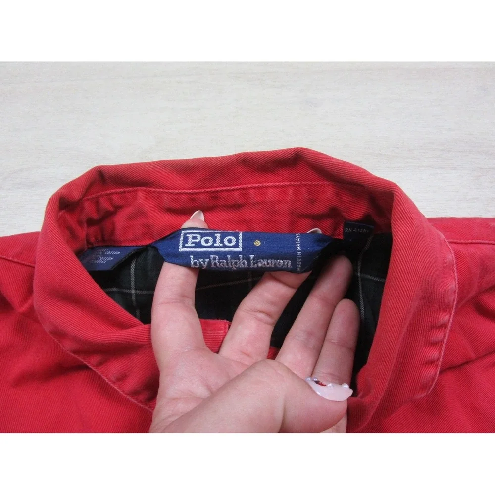 Vintage 90s Polo Ralph Lauren Harrington Jacket Men's (L) Plaid Lined Preppy